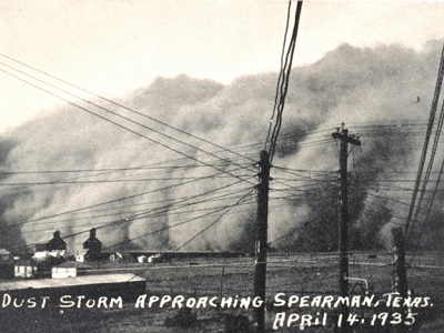 Dust STORM APPRoRHing SPEARMANTERS. APRi! 14. 1935 