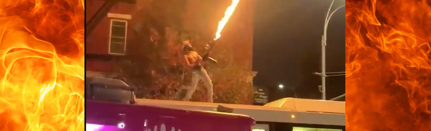 Flamethrower-toting Man Hops On Bus, Spews Fire