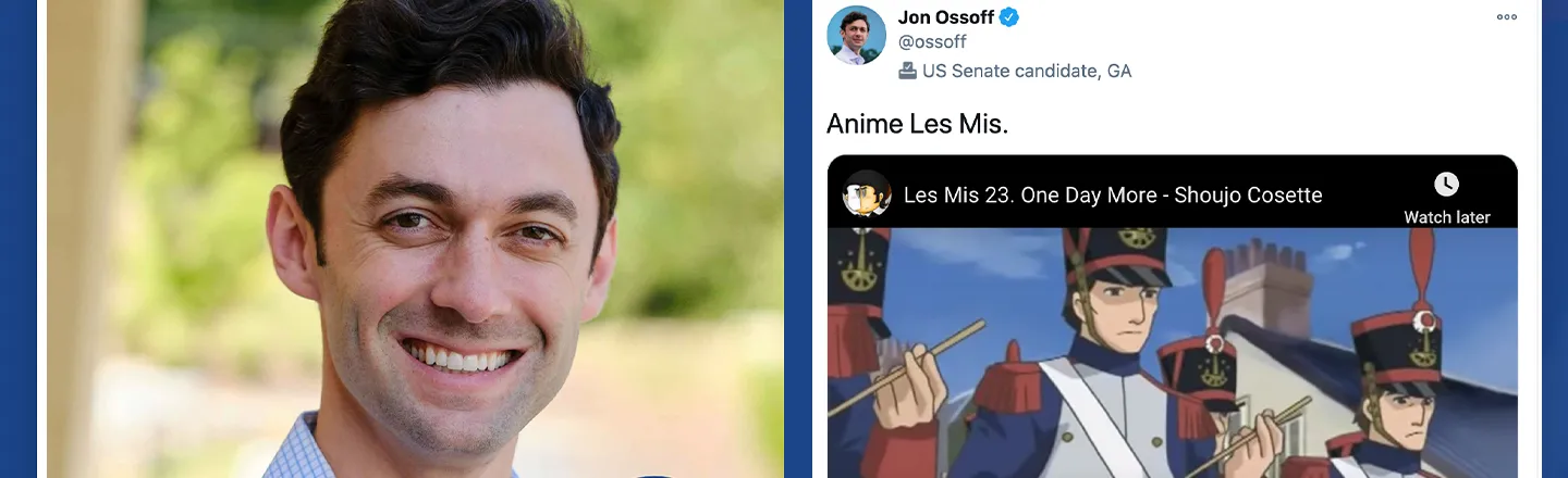 Jon Ossoff Leads Georgia Runoff Race, Could Be America's First Anime Fan Senator