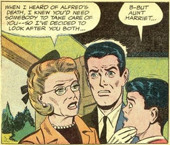 Aunt Harriet and Bruce Wayne