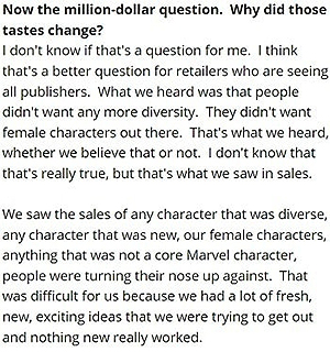 Now the million-dollar question. Why did those tastes change? I don't know if that's a question for me. think that's a better question for retailers w