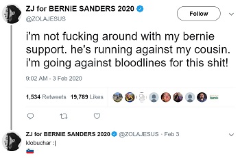 Zola Jesus votes for Bernie