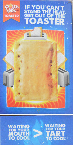 text on pop-tarts box