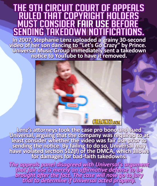 Court says Fair Use should be considered before internet copyright takedown requests