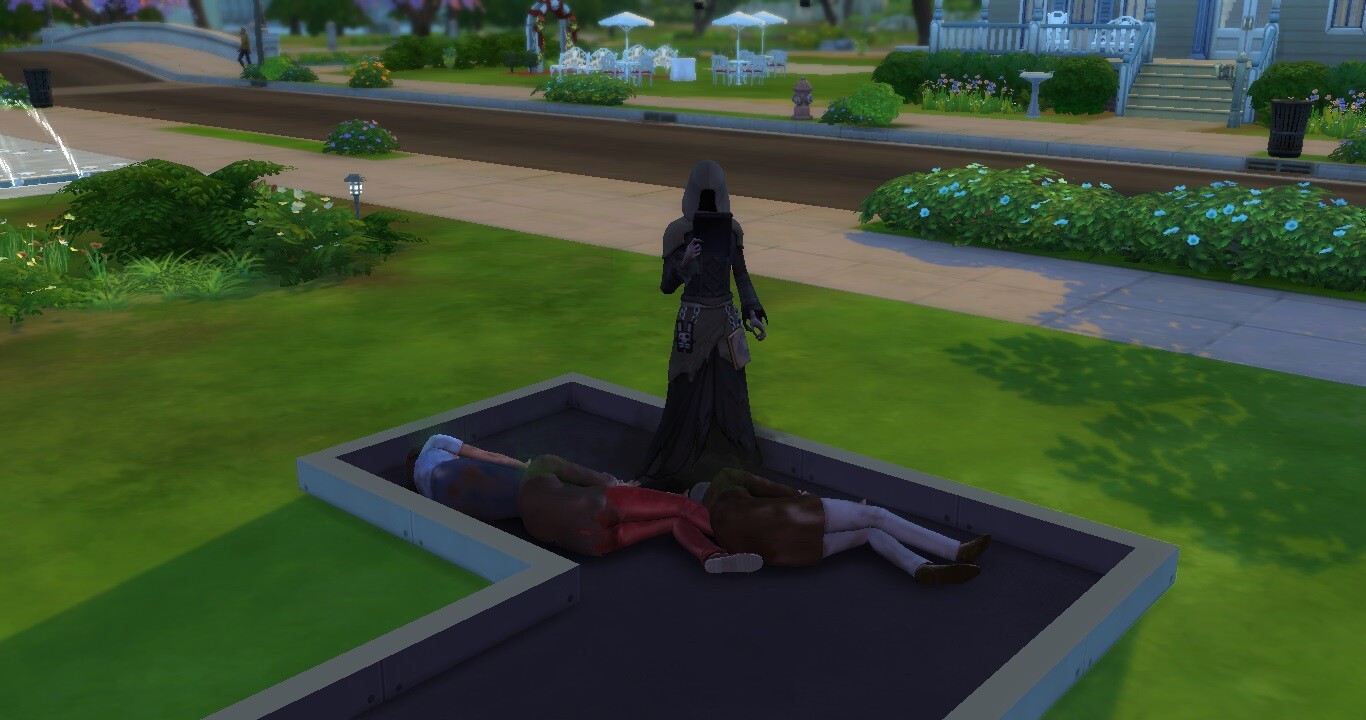the grim reaper tends to 3 corpses (unrelated to the glitch)