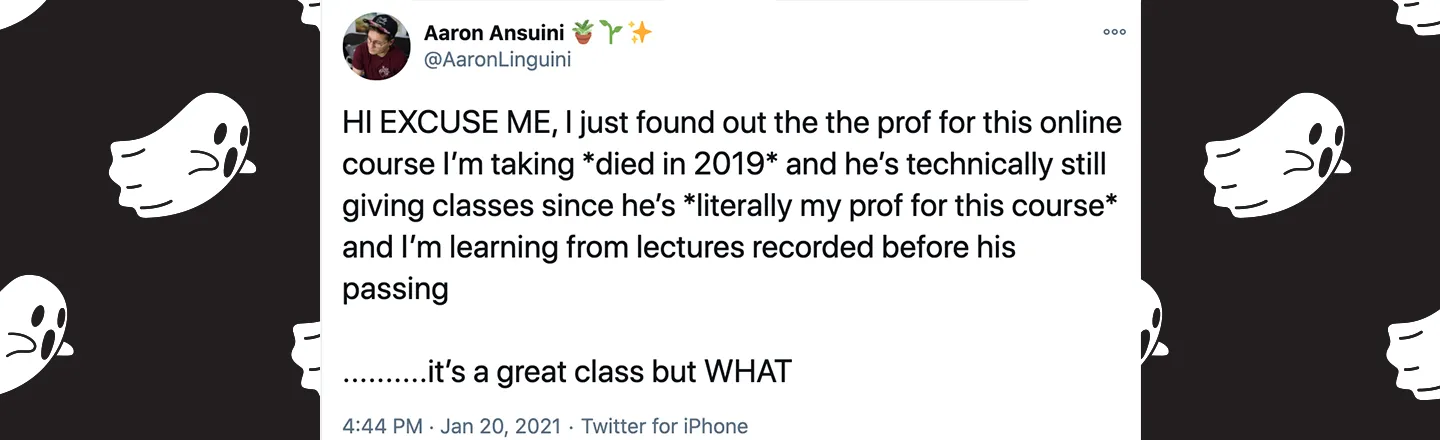 Deceased Professor Allegedly Teaches Course From Beyond The Grave