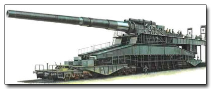 SCHWERER GUSTAV, This German monster fired a 14000 lb shell…