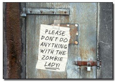 PLEASE DON'T DO ANYTHING WITH THE ZOMBIE LADY! 