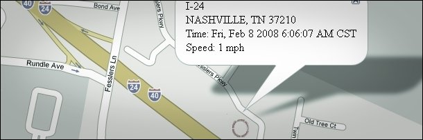 40 24 Bond I-24 Ave Pkwy. NASHVILLE, TN 37210 Time: Fri, Feb 8 2008 6:06:07 AM CST Speed: 1 mph Bundle Ave Ln o 24 Fessiers a ad Ttee Ct 