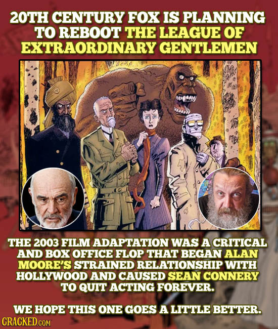 20TH CENTURY FOX IS PLANNING TO REBOOT THE LEAGUE OF EXTRAORDINARY GENTLEMEN 0094000 THE 2003 FILM ADAPTATION WAS A CRITICAL AND BOX OFFICE FLOP THAT 