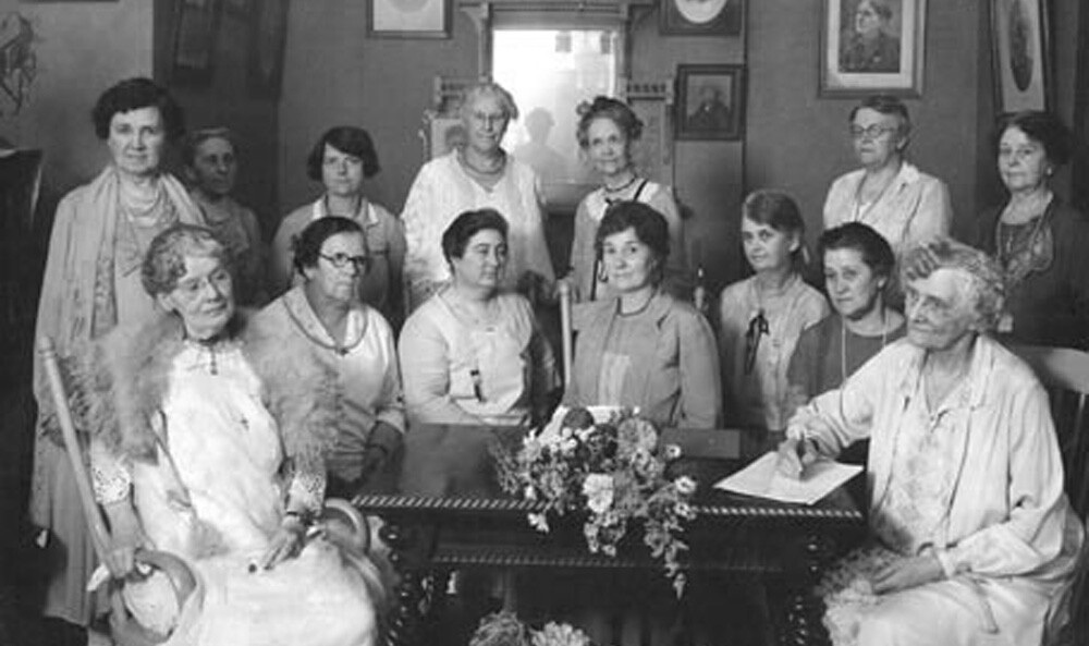 Women of the WCTU at a meeting, 1924