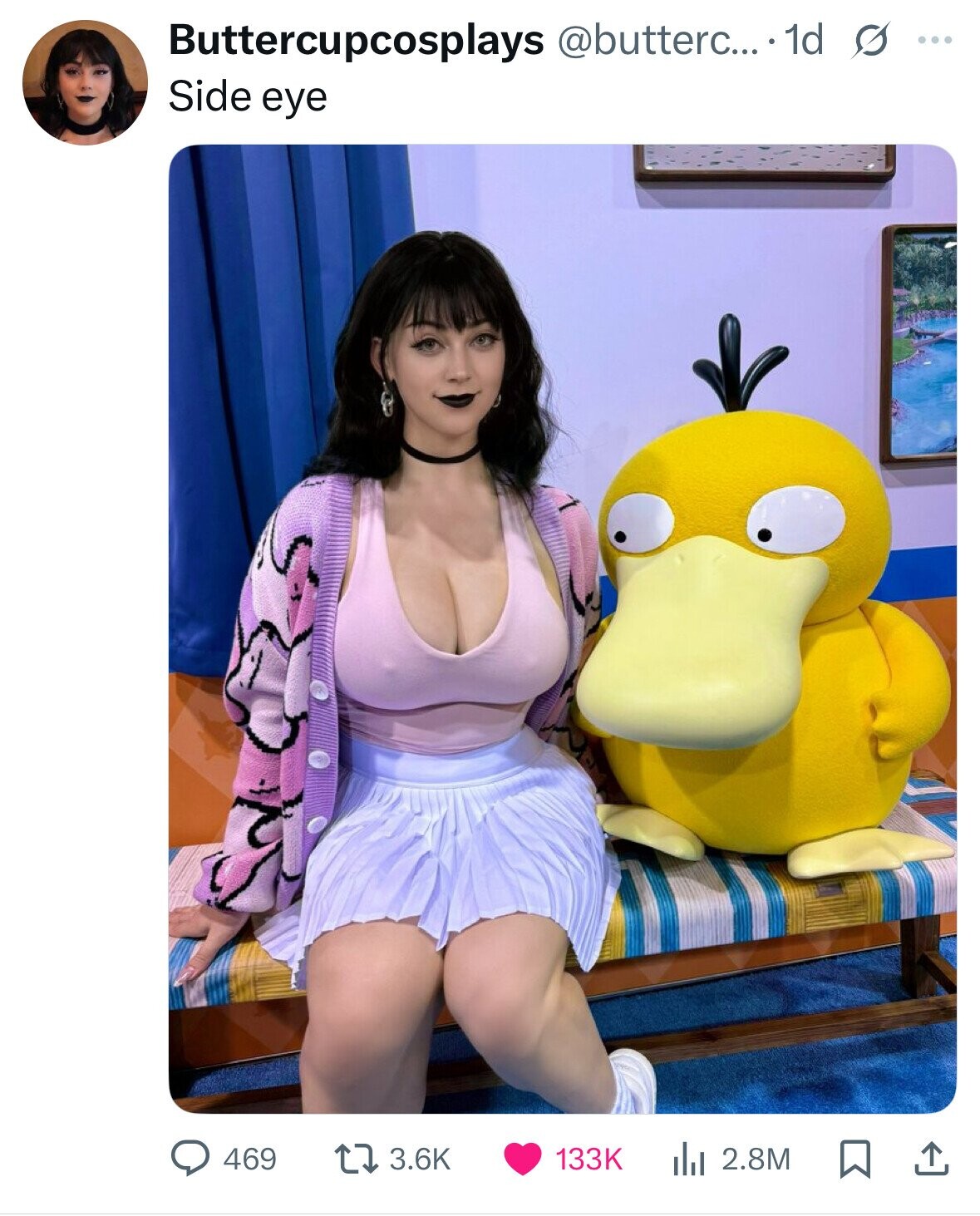 Buttercupcosplays @butterc... . 1d s ... Side eye 469 3.6K 133K 2.8M 