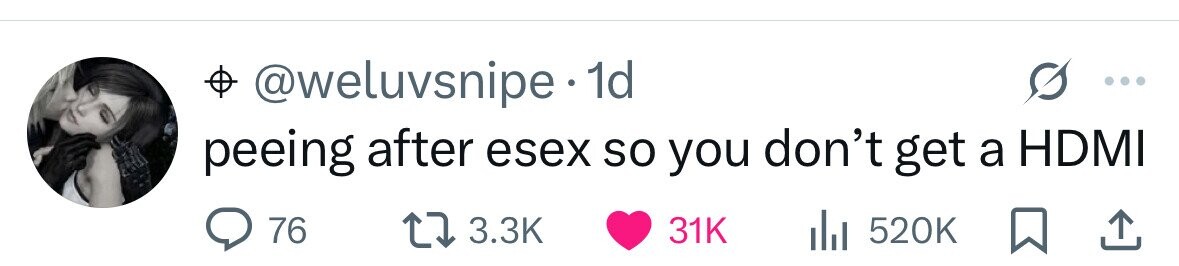 @weluvsnipe.1 1d peeing after esex so you don't get a HDMI 76 3.3K 31K 520K 