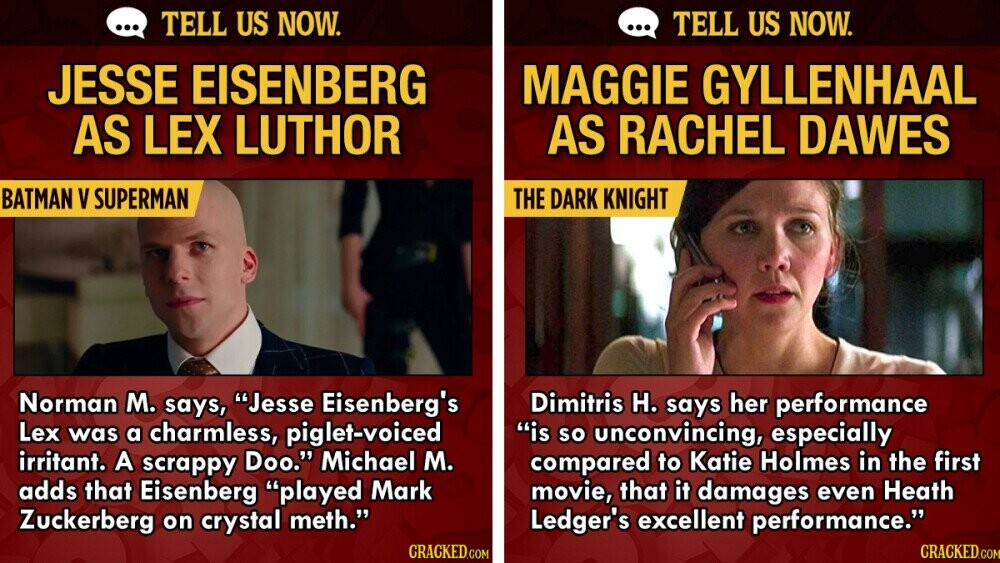 Tell Us Now: 20 Terrible Movie Casting Decisions