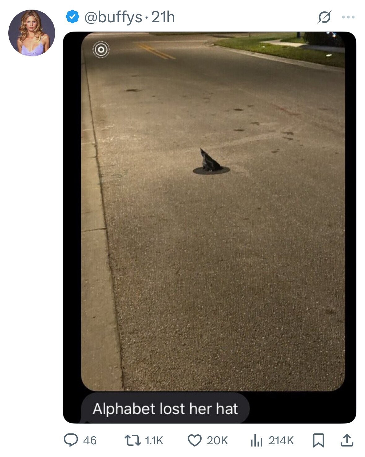 @buffys.21h s ... Alphabet lost her hat 46 1.1K 20K 214K 