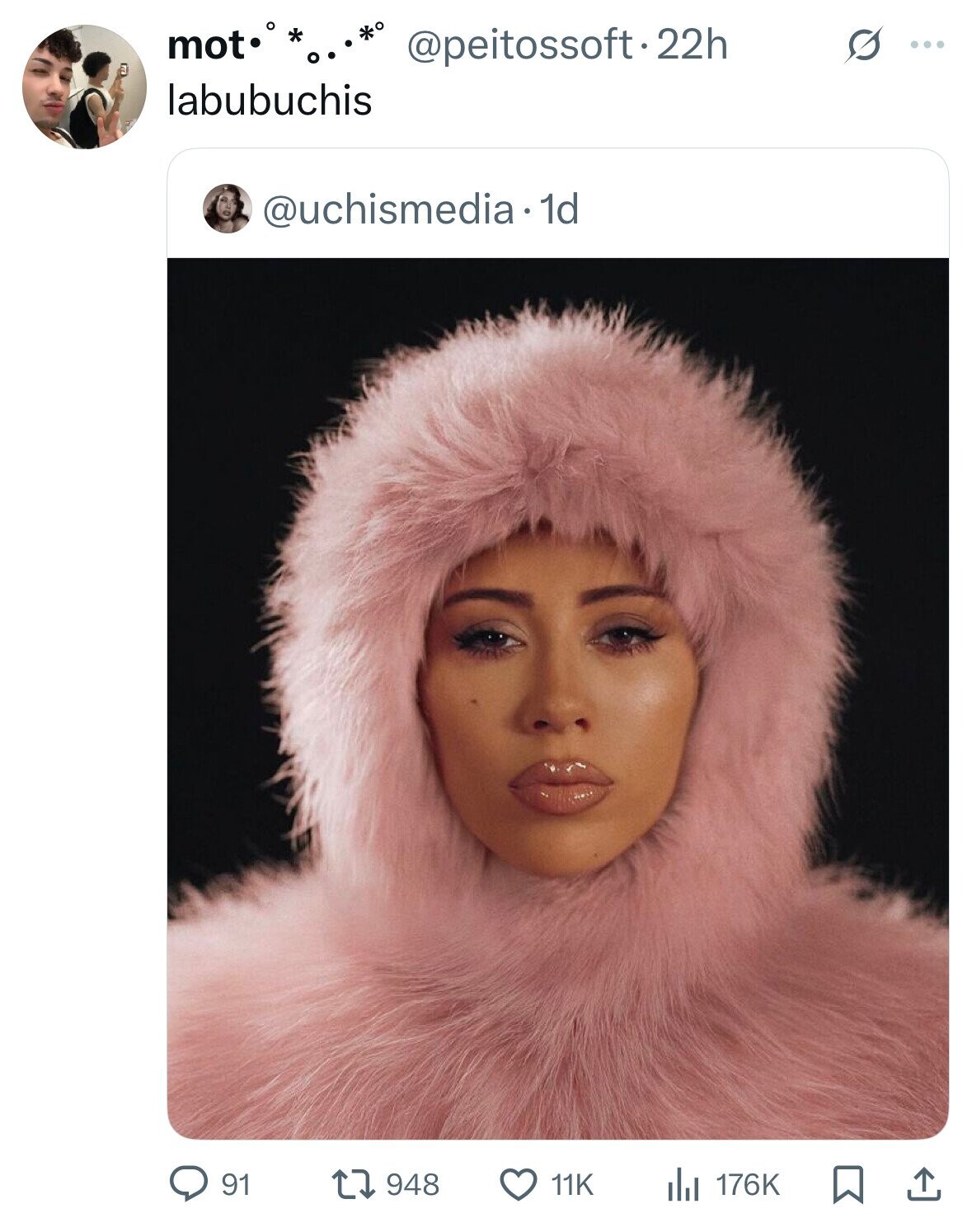 * mot @peitossoft.22h S ... labubuchis @uchismedia-1d 91 948 11K 176K