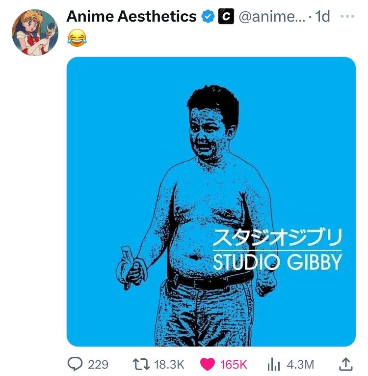 Anime Aesthetics с @anime... . dd ... STUDIO GIBBY 229 18.3K 165K 4.3M