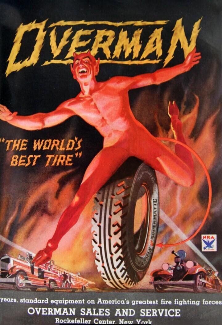 IVERMAN THE WORLD'S BEST TIRE THE INFORMATION NRA SUPERMATIC - - years, standard equipment on America's greatest fire fighting forces OVERMAN SALES AND SERVICE Rockefeller Center. New York