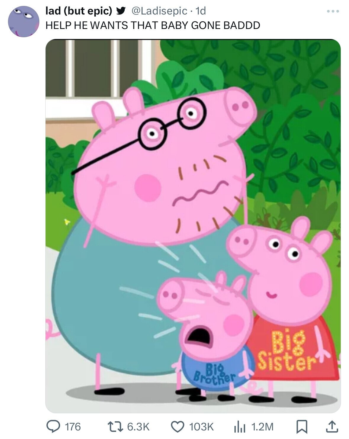 lad (but epic) @Ladisepic 1d HELP НЕ WANTS THAT BABY GONE BADDD Big Sister Big Brother 6.3K 1.2M 176 103K 