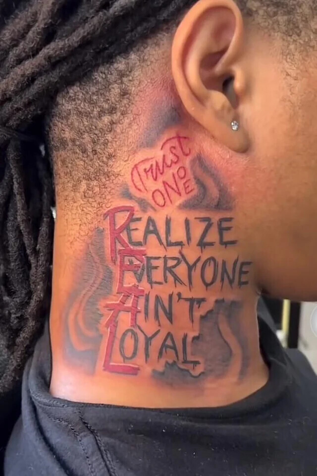 Trust ONE REALIZE BERYONE AIN'T LOYAL