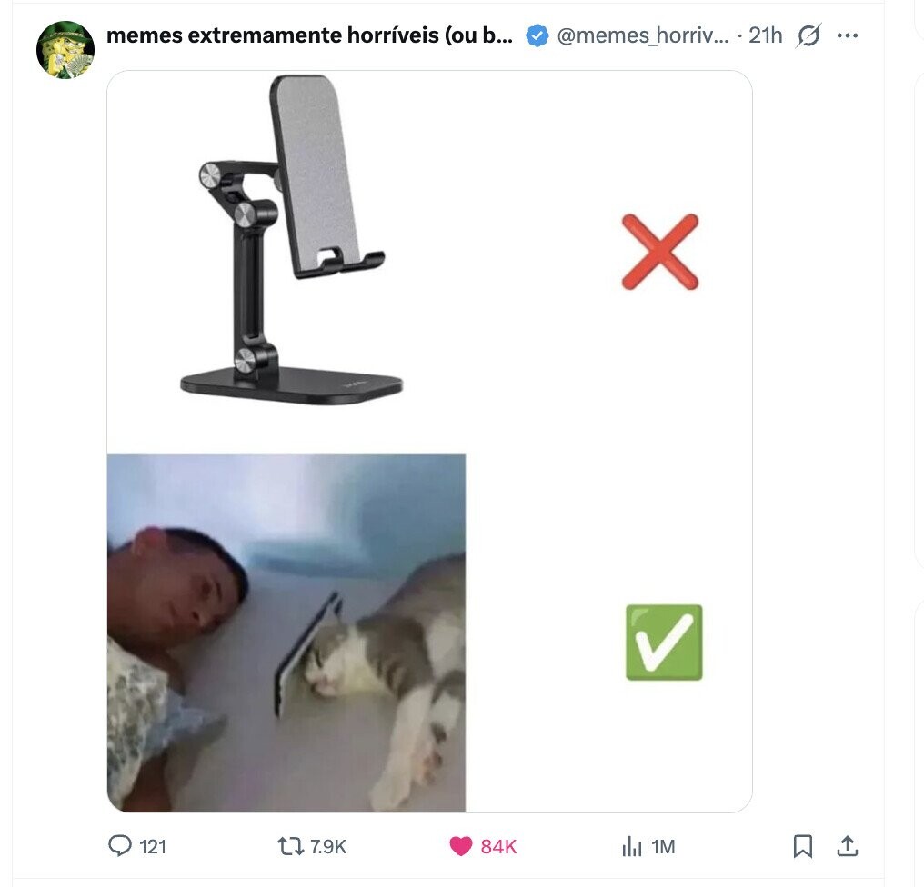 memes extremamente horríveis (ou b... @memes_horriv... 21h s ... X 121 7.9K 84K the 1M 