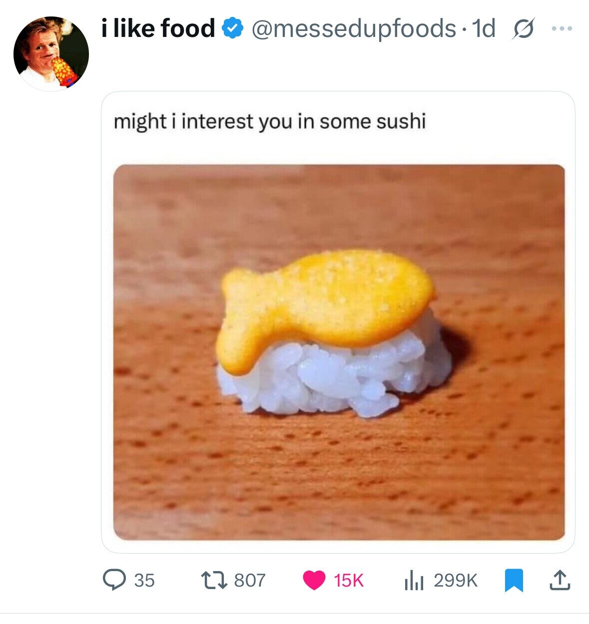 i like food @messedupfoods-1d s ... might i interest you in some sushi 35 807 15K 299K 