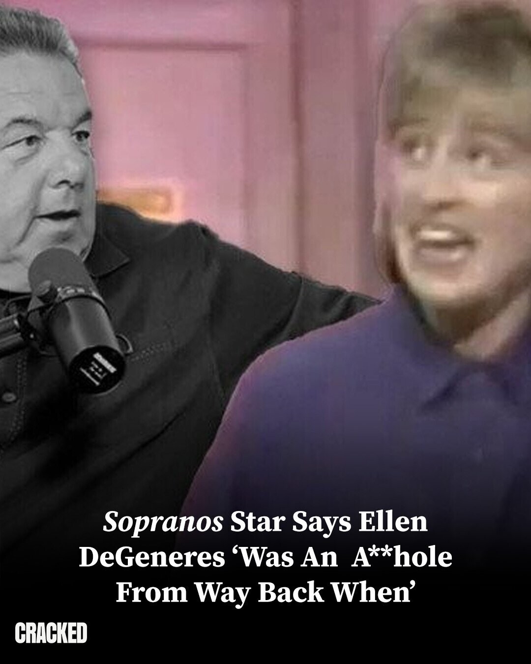 - Sopranos Star Says Ellen DeGeneres 'Was An A**hole From Way Back When' CRACKED