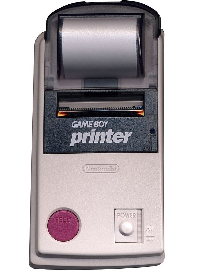 GAME BOY printer BATT. Nintendo POWER FEED ON OFF