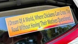 Photos Where Bumper Stickers Make an Interesting Stand