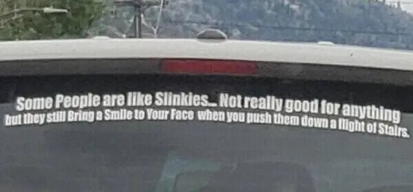 Photos Where Bumper Stickers Make an Interesting Stand