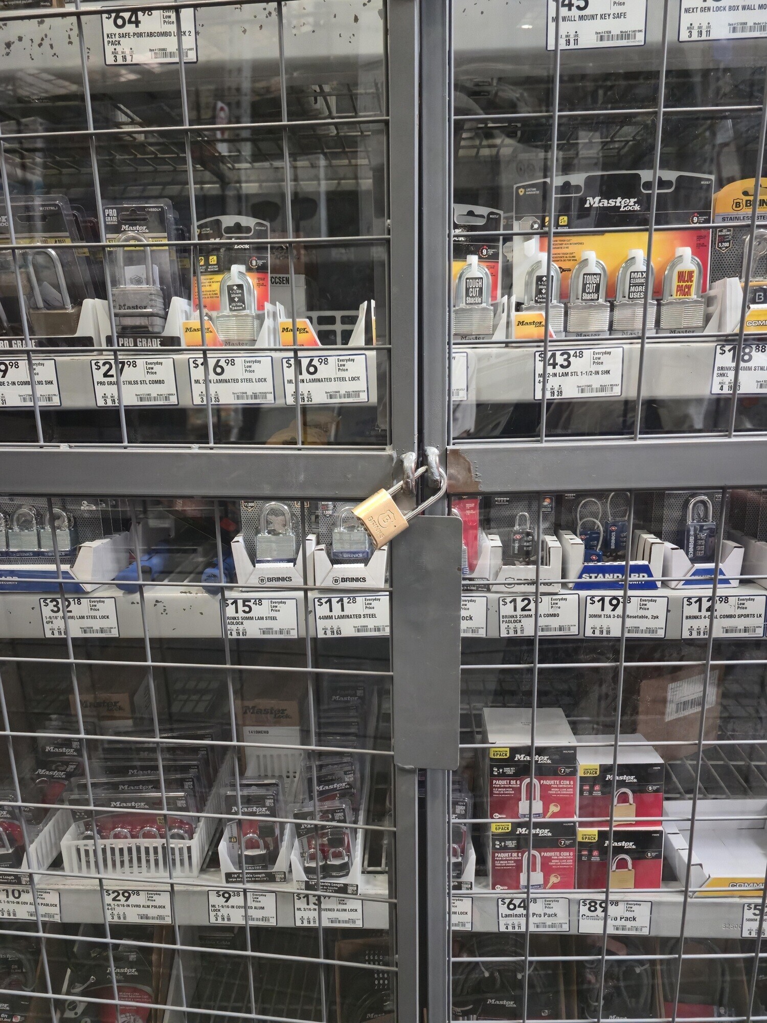 45 Price even NEXT GEN LOCK BOX WALL MO 64 Low Price WALL MOUNT KEY SAFE Item # 5738968 3 19 11 KEY SAFE-PORTABCOMBO L CK2 PACK BA 3 19 S M17STRIL Master E IN PRO STE STAINLESS GRADE Master 5 200 Lock a MAX VALUE TOUGH CCSEN CLEARANC TOUGH 24 CUT MORE PACK CUT Shackle USES B Shackle Master Master COM Ma ter Mas PRO GRADE RD GRA Master Everyday Everyday $1888 798 Everyday Everyday eryday $ $ 98 Я 4348 698 6 98 $2 Grice Price Prior 4MM STNL BRINKS etter 2-IN LAM STL 1-1/2-IN SHK SHKL ML 2 N LAMINATED STEEL LOCK ML IN LAMINATED STEEL LOCK