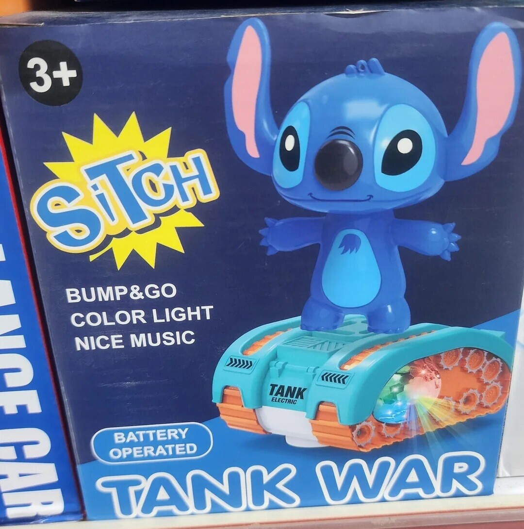 3+ SiTCH ENCE CAR BUMP&GO COLOR LIGHT NICE MUSIC TANK ELECTRIC BATTERY OPERATED TANK WAR 