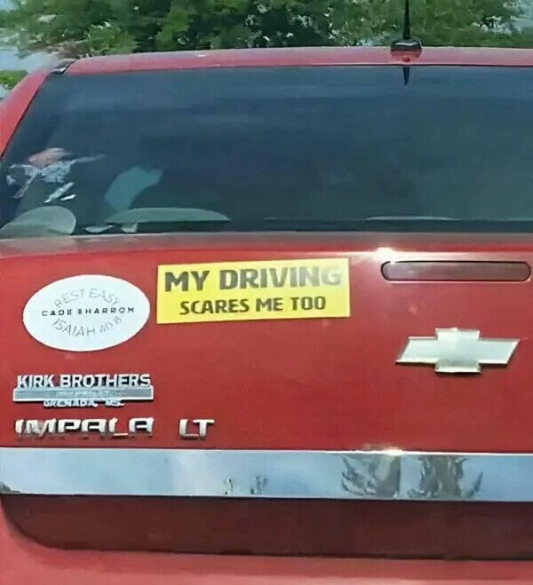 Photos Where Bumper Stickers Make an Interesting Stand