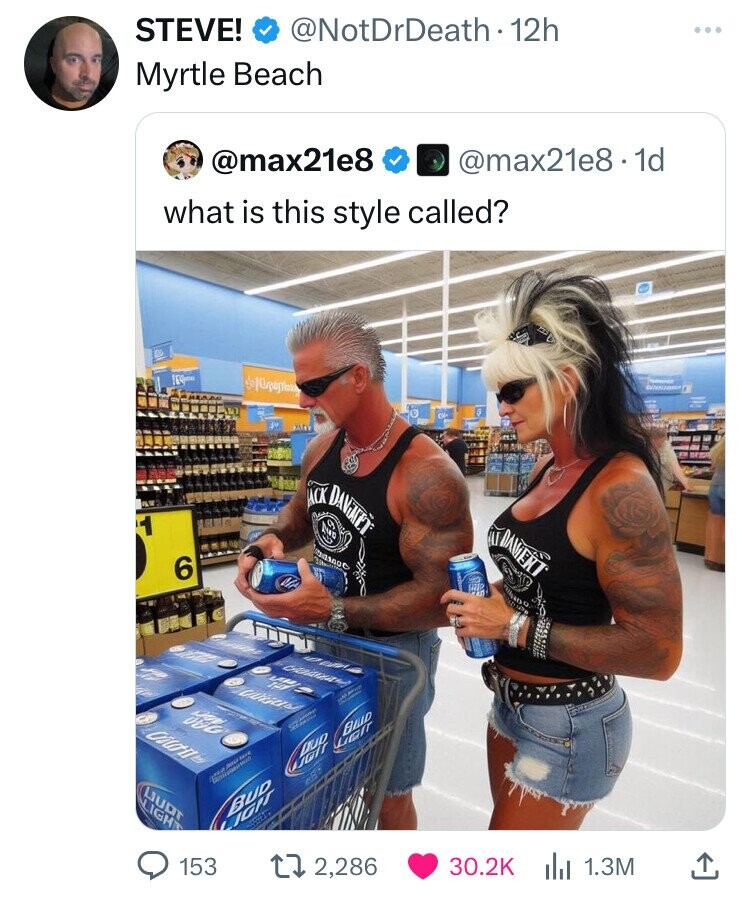 STEVE! @NotDrDeath.1 12h Myrtle Beach @max21e8 @max21e8. 1d what is this style called? - Su ATT HACK DAVIMET 1 NO DAVIENT - 6 The were can العربي - ON DUG - osuri BAID Ger DUD MAKE Jour uGir sea LUDI LIGHT BUD LIGIT 153 2,286 30.2K 1.3M