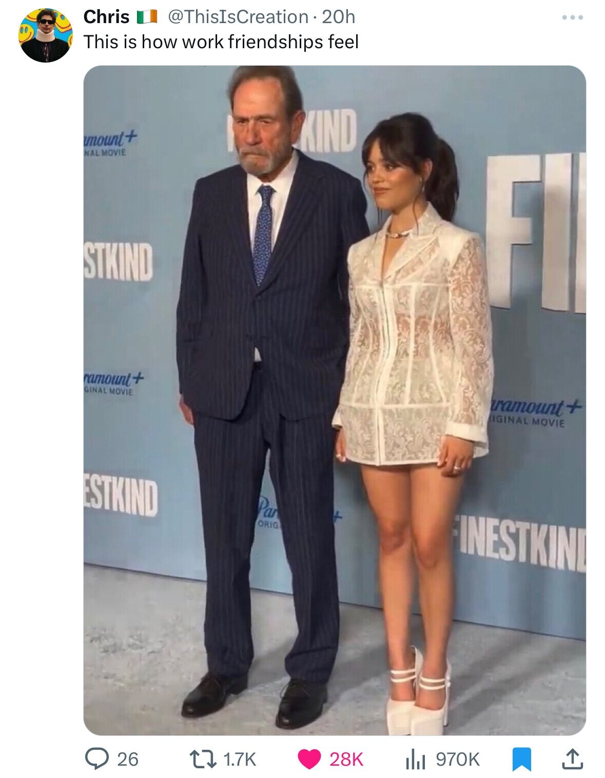 Chris @ThisIsCreation 20h ... This is how work friendships feel mount+ KIND NAL MOVIE STKIND FI ramount+ GINAL MOVIE ramount+ IGINAL MOVIE ESTKIND Par ORIG INESTKIN 26 1.7K 28K 970K 