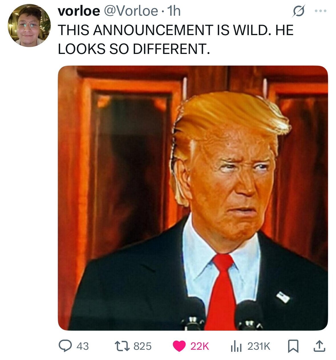 vorloe @Vorloe 1h G ... THIS ANNOUNCEMENT IS WILD. НЕ LOOKS so DIFFERENT. 43 825 22K 231K 