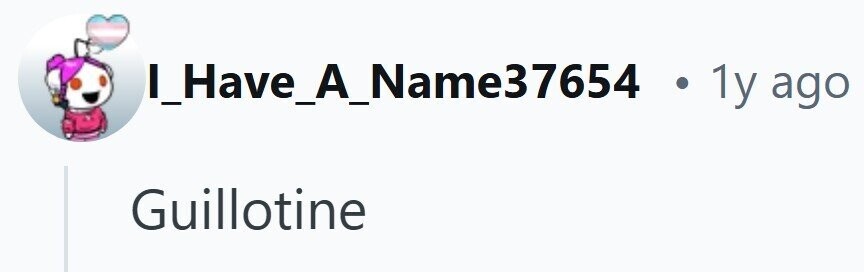 ILHave_A_Name37654 . 1y . ago Guillotine