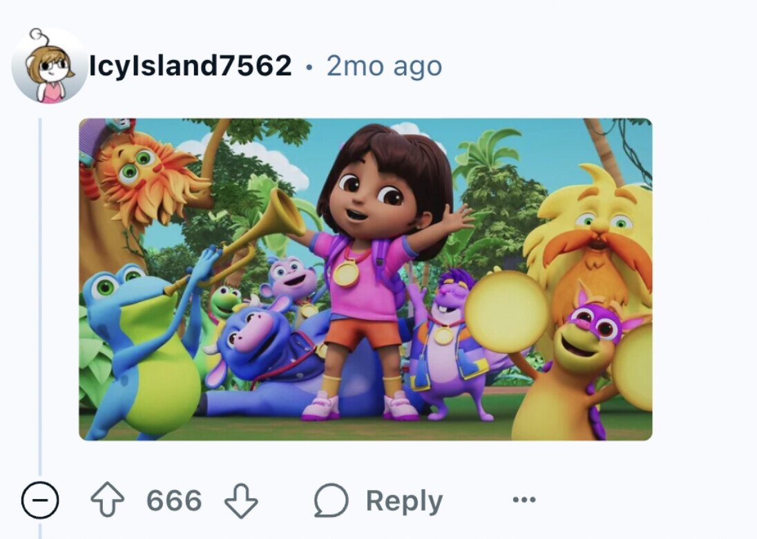 Icylsland7562 0 2mo ago ... - 666 Reply