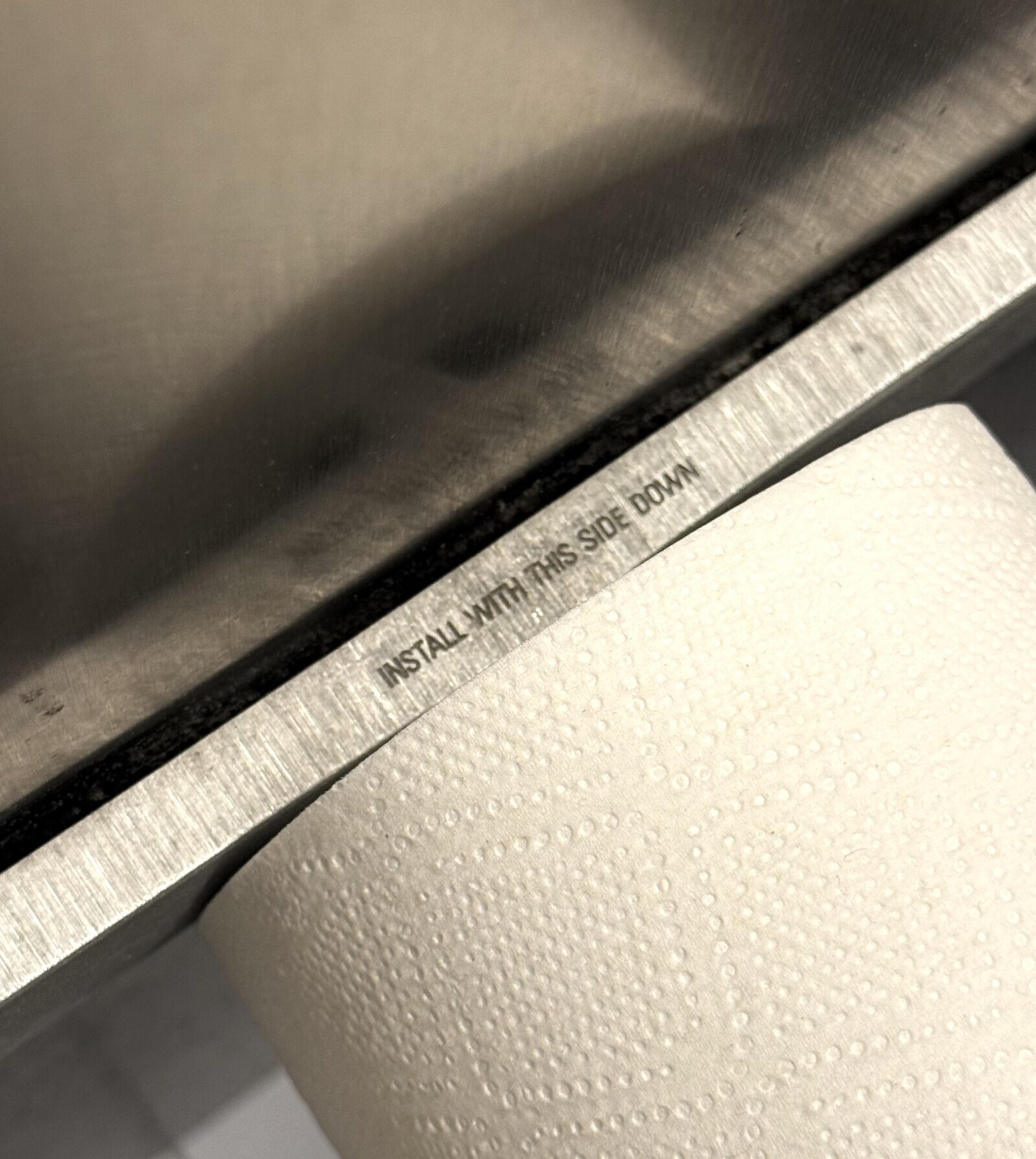 INSTALL WITH THIS SIDE DOWN