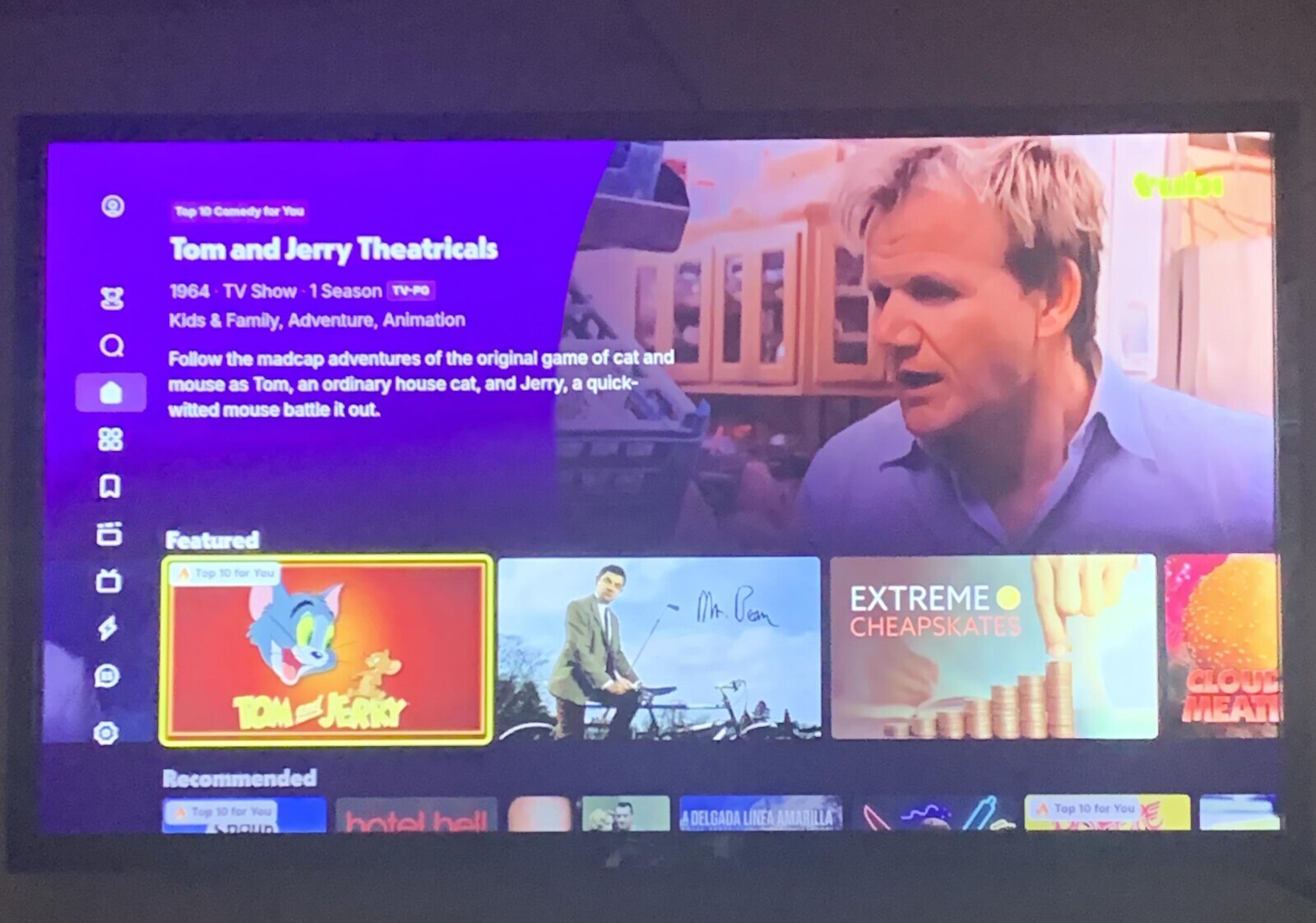 tube Top 10 Comedy for You Tom and Jerry Theatricals 1964 TV Show 1 Season TV-PO g Kids & Family, Adventure, Animation Q Follow the madcap adventures of the original game of cat and mouse as Tom, an ordinary house cat, and Jerry, a quick- witted mouse battle it out. Featured Top 10 for You Mr. Pean EXTREME A CHEAPSKATES a CLOUD TOM - KERRY MEAN Recommended Top 10 for You Top 10 for You DELGADA LINEA AMARILLA hotel hell snaup 