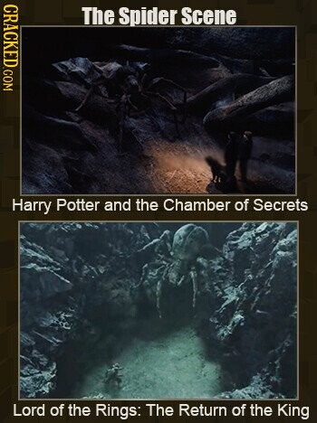CRACKED.COM The Spider Scene Harry Potter and the Chamber of Secrets Lord of the Rings: The Return of the King