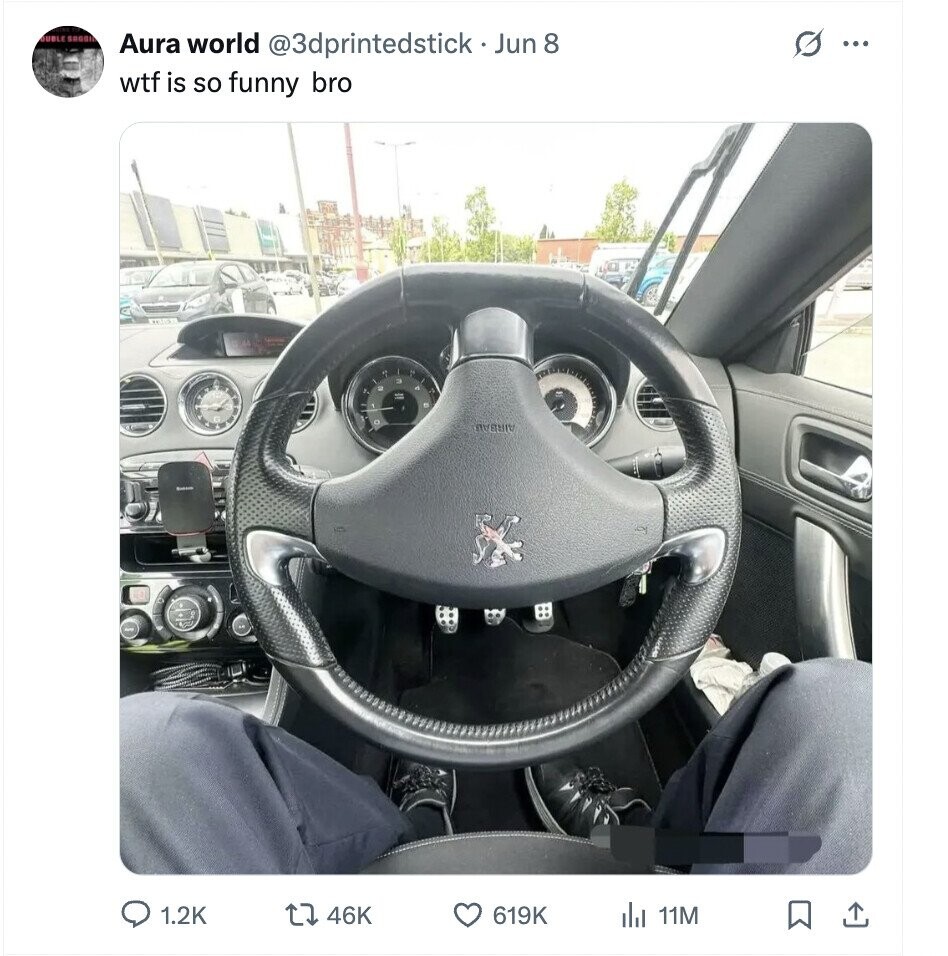 DUBLE SAGGI Aura world @3dprintedstick Jun 8 G ... wtf is so funny bro AIRBAL 1.2K 46K 619K del 11M
