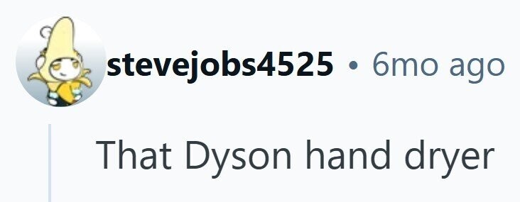 stevejobs4525 . 6mo ago That Dyson hand dryer