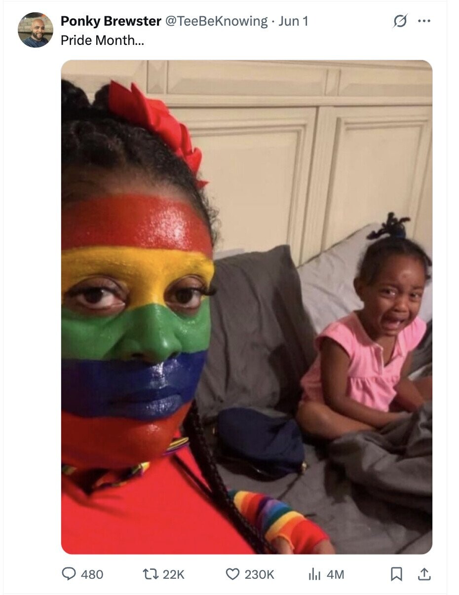 G ... Ponky Brewster @TeeBeKnowing Jun 1 Pride Month... 480 22K 230K del 4M