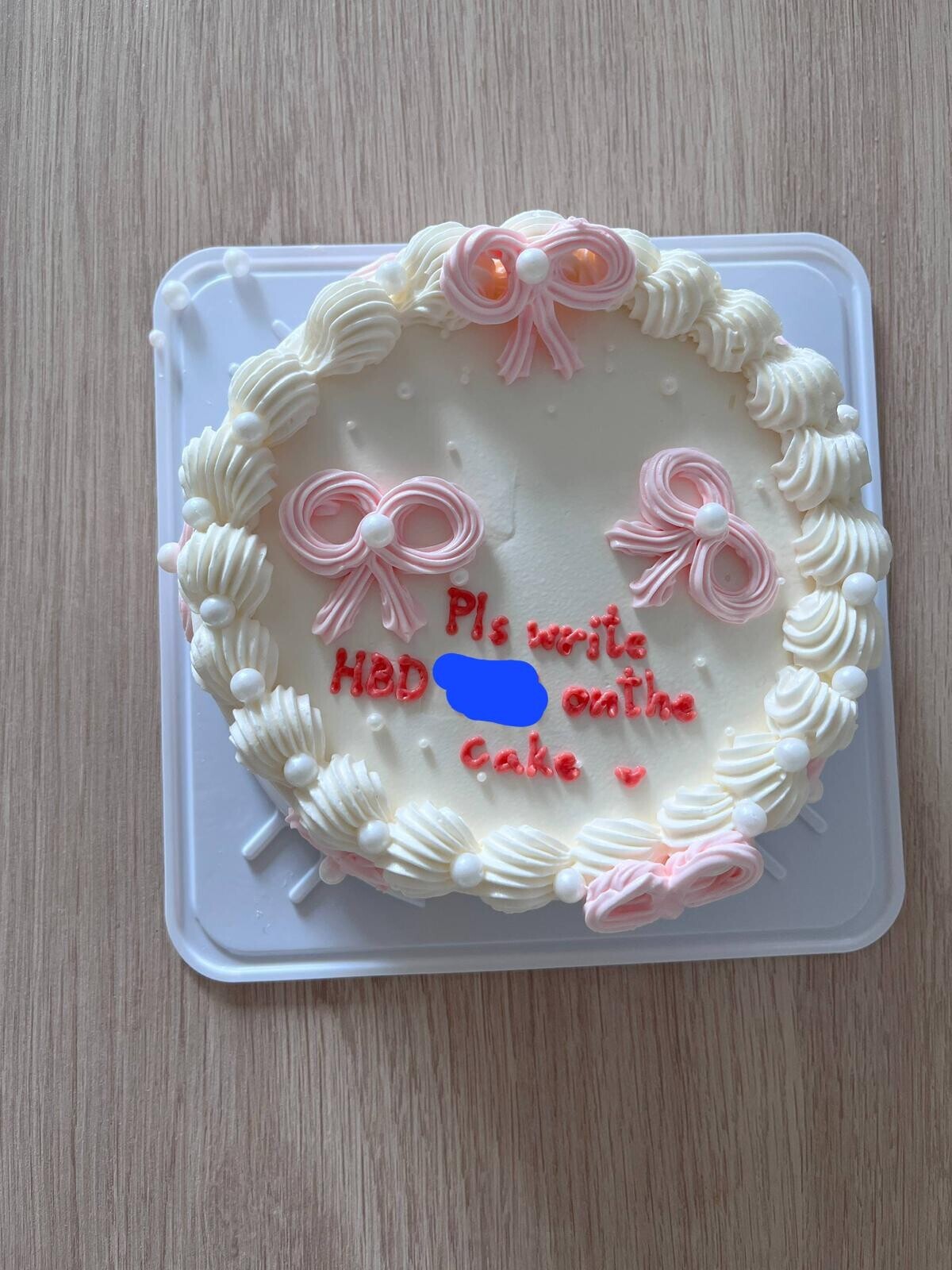 Pls write outhe HBD cake