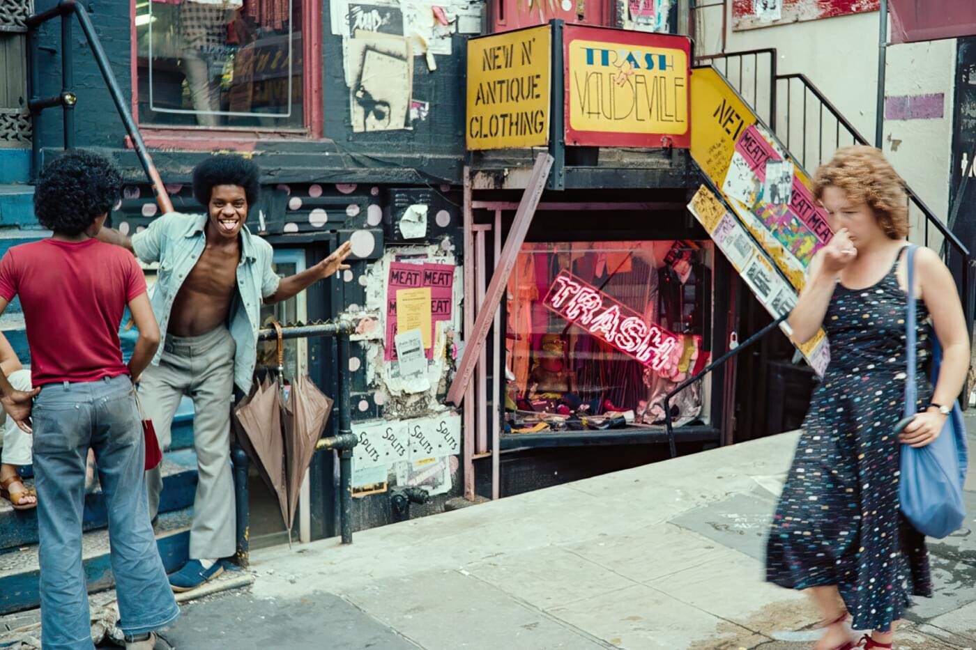 TRASH NEW N ANTIQUE VIUDEVILE CLOTHING NET MEAT . ... e OFF is RAAL EAT MEAT MEAT MEAT TRASH EAT SPLITS SPLITS SPLITS SPLITS 