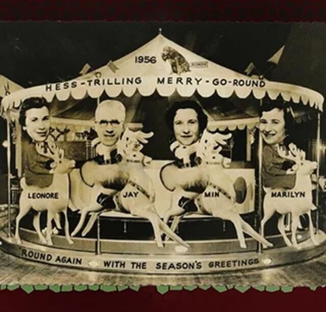 1956 MERRY-GO-ROUND HESS-TRILLING MARILYN JAY MIN LEONORE ROUND AGAIN WITH THE SEASON'S GREETINGS