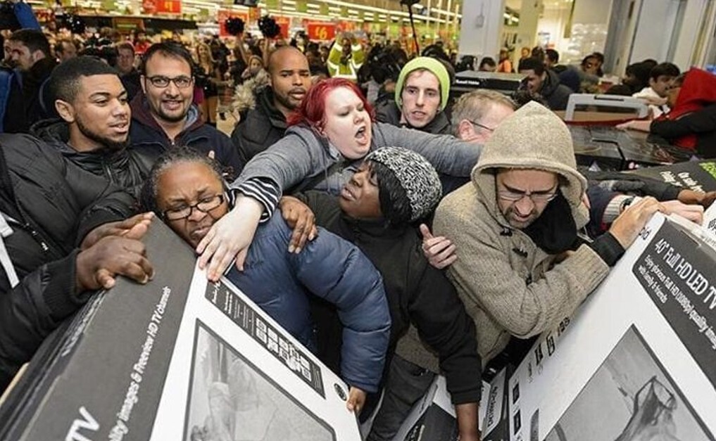 Black Friday Chaos Pics from Before Cops Wore Cameras