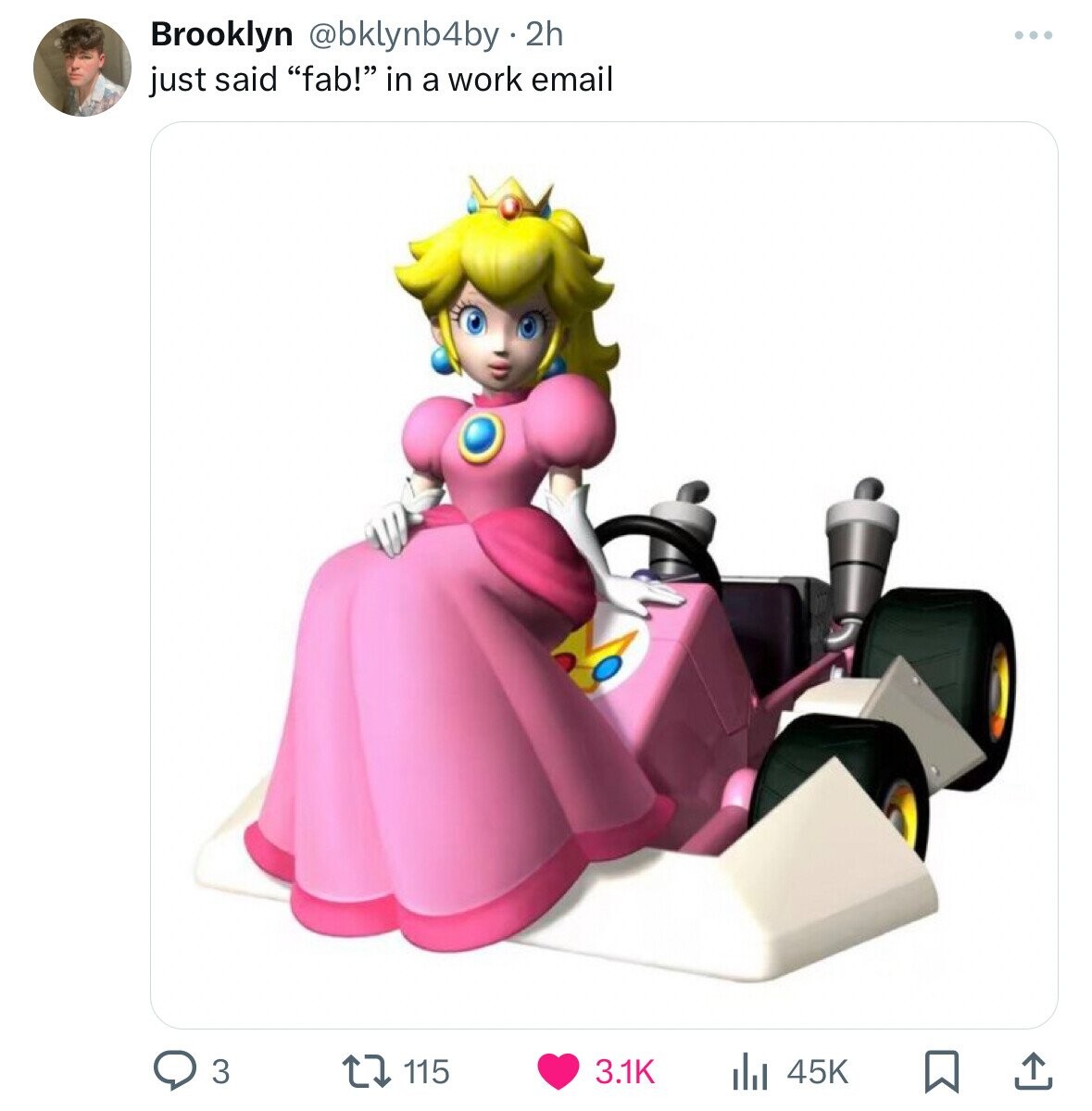 Brooklyn @bklynb4by 2h just said fab! in a work email 3 3.1K 115 45K 