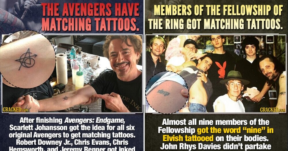 All the Original MCU Avengers Have Matching Tattoos Except One  Media  Chomp